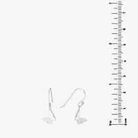 Silver Treasures Womens Sterling Silver Butterfly Drop Earrings