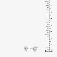 Silver Treasures Cubic Zirconia Sterling Silver 10.4mm Stud Earrings