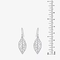 Silver Treasures Womens Sterling Silver Drop Earrings