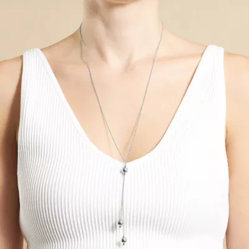 Silver Reflections Bolo Womens Pure Silver Over Brass 24 Inch Y Necklace