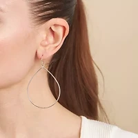 Silver Reflections Womens Pure Silver Over Brass Pear Drop Earrings