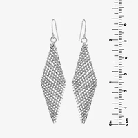 Silver Reflections Womens Pure Silver Over Brass Drop Earrings