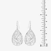 Silver Reflections Pure Silver Over Brass Pear Drop Earrings