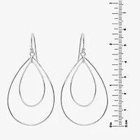 Silver Reflections Womens Pure Silver Over Brass Drop Earrings