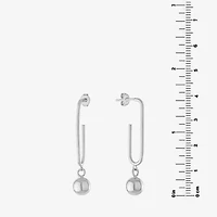 Silver Reflections Pure Silver Over Brass Drop Earrings