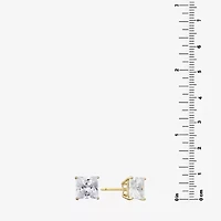 Silver Treasures Cubic Zirconia 14K Gold Over Silver 7.8mm Stud Earrings