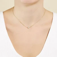 Silver Treasures Womens Cubic Zirconia 24K Gold Over Silver Round 14 Inch Choker Necklace