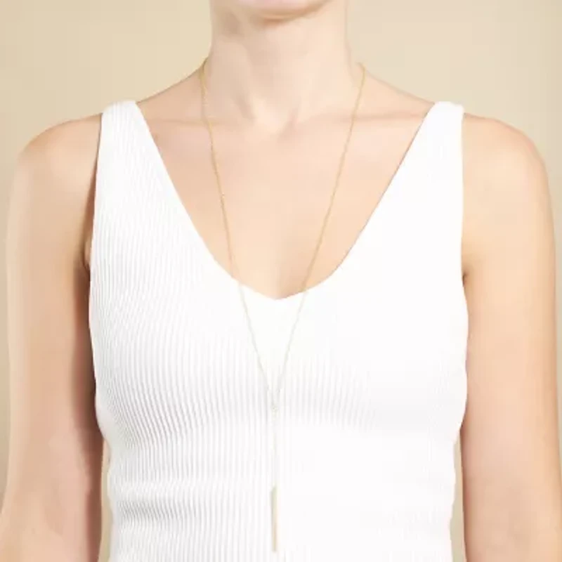 Silver Treasures Womens 14K Gold Over Silver 30 Inch Y Necklace