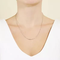 Silver Reflections Womens Pure Silver Over Brass 18 Inch Link Chain Necklace