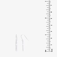 Silver Treasures Blessed Womens Sterling Silver Drop Earrings