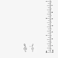 Silver Treasures Music Note Sterling Silver 12.7mm Stud Earrings