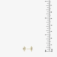 Silver Treasures Cactus Cubic Zirconia 14K Gold Over Silver 7.1mm Stud Earrings