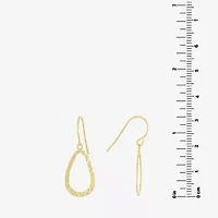 Silver Reflections 14K Gold Over Brass Pear Drop Earrings