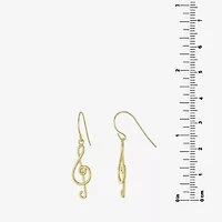 Silver Reflections 14K Gold Over Brass Drop Earrings