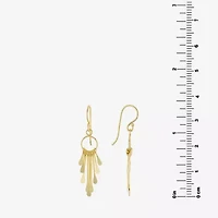 Silver Reflections 14K Gold Over Brass Drop Earrings