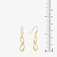 Silver Reflections 14K Gold Over Brass Drop Earrings