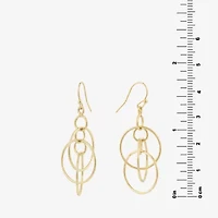 Silver Reflections 14K Gold Over Brass Drop Earrings