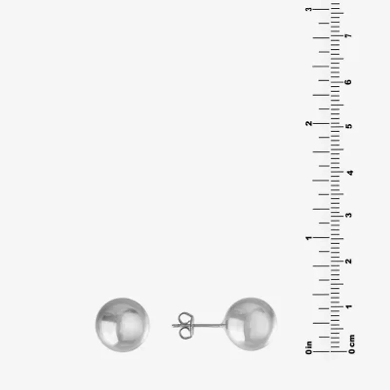 Silver Reflections Pure Silver Over Brass 11.5mm Stud Earrings