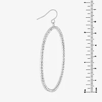 Sparkle Allure Womens Crystal Pure Silver Over Brass Drop Earrings