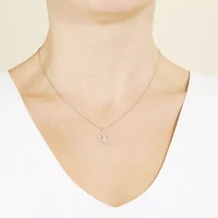 Silver Treasures Cat Womens Sterling Silver 16 Inch Pendant Necklace