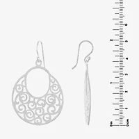 Silver Reflections Pure Silver Over Brass Drop Earrings