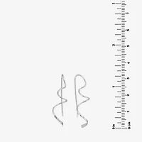 Silver Treasures Threader Womens Sterling Silver Drop Earrings