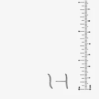 Silver Treasures Womens Cubic Zirconia Sterling Silver Ear Climbers