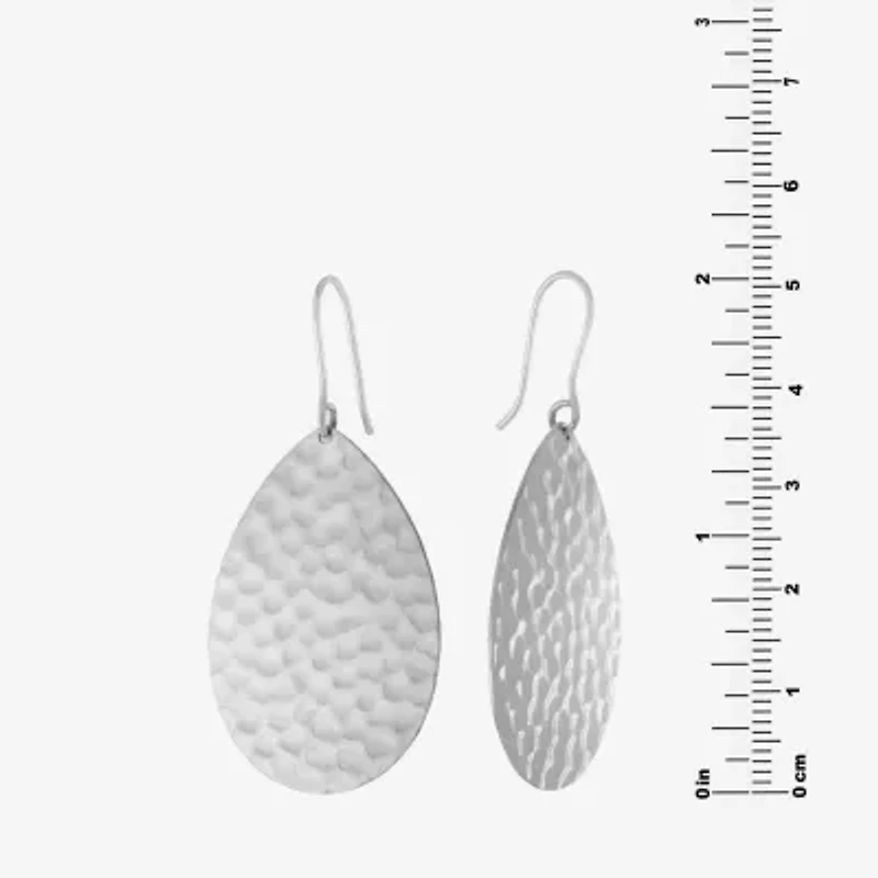 Silver Reflections Pure Silver Over Brass Pear Drop Earrings