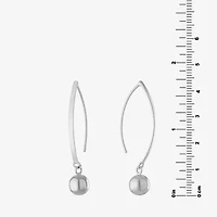 Silver Reflections Pure Silver Over Brass Drop Earrings