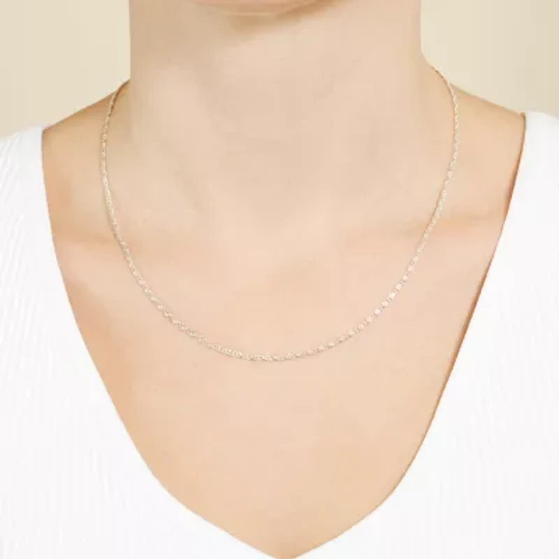 Silver Reflections Pure Silver Over Brass 18 Inch Link Chain Necklace