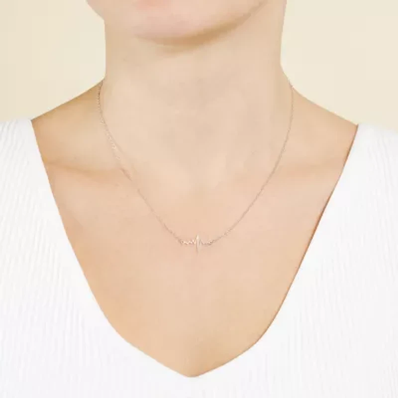 Silver Treasures Womens Sterling Silver 16 Inch Pendant Necklace