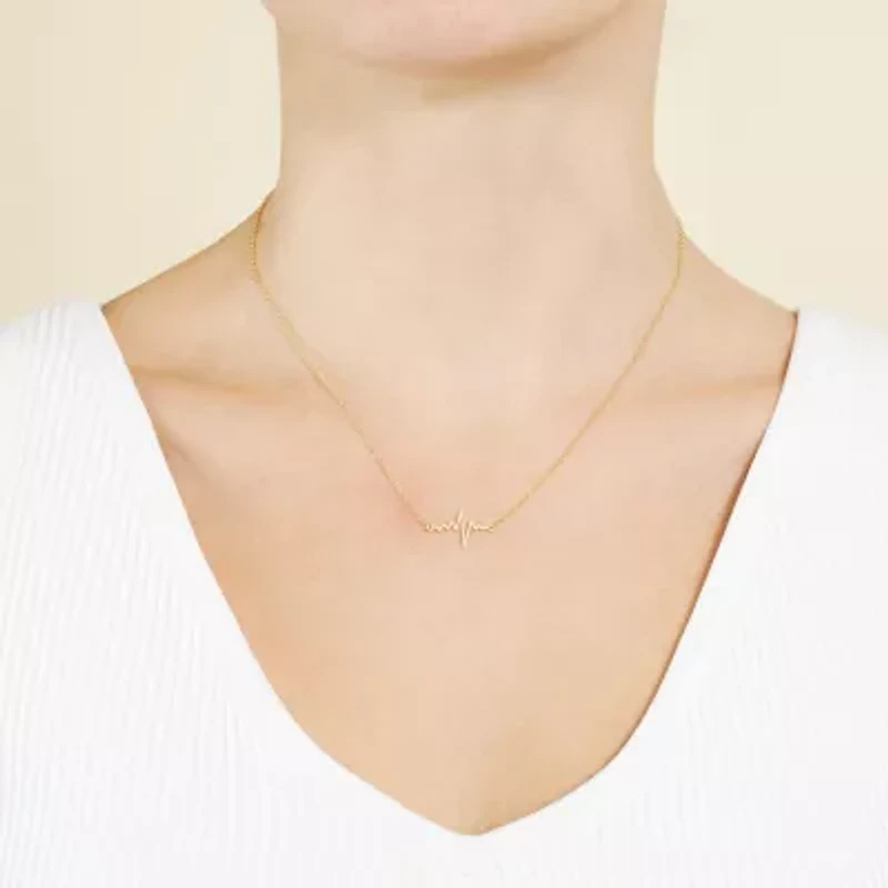 Silver Treasures Womens 14K Gold Over Silver 16 Inch Pendant Necklace