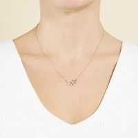 Silver Treasures Womens Sterling Silver Star 16 Inch Pendant Necklace