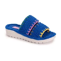 Muk Luks Double Strap Womens Memory Foam Slip-On Slippers