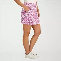 Stella Parker Womens Floral Knit Skirt Swimsuit Cover-Up