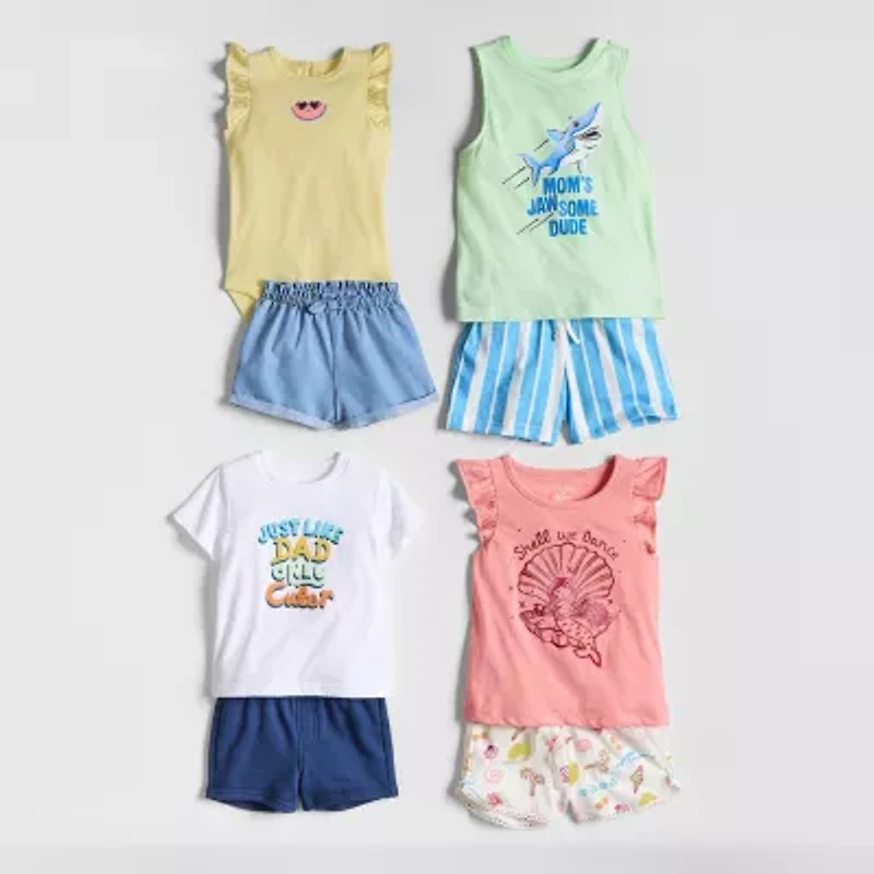 Okie Dokie Toddler & Little Girls Round Neck Sleeveless Tank Top