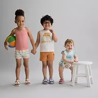 Okie Dokie Toddler & Little Girls Straight Neck Sleeveless Tank Top