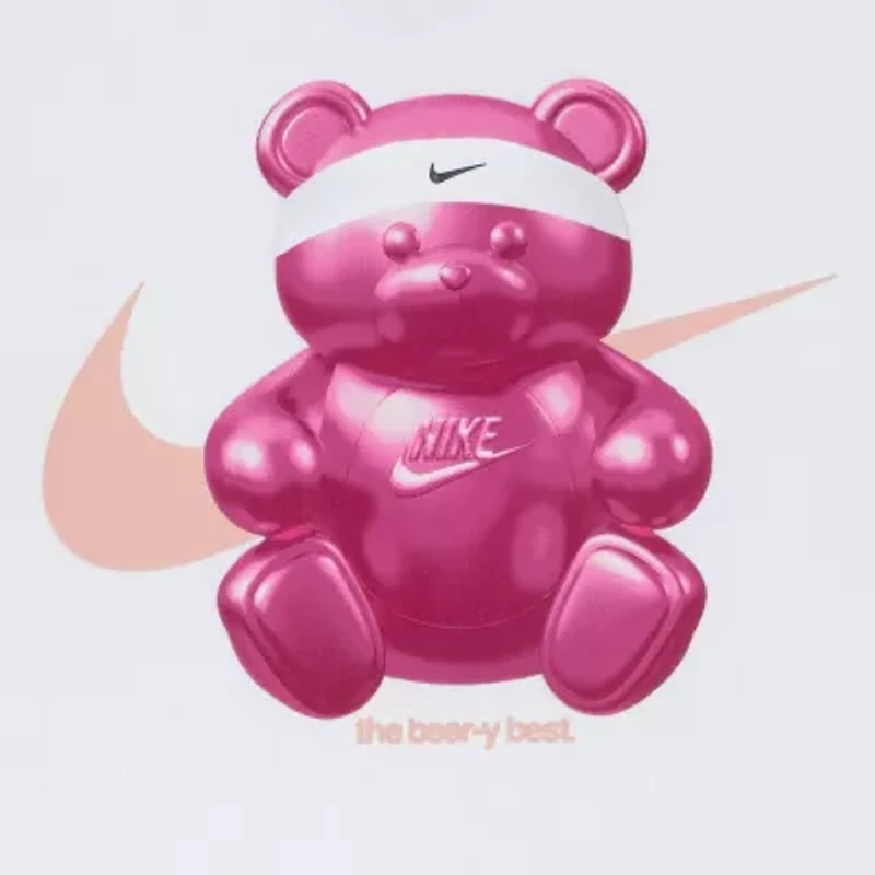 Nike Little Girls Crew Neck Short Sleeve Regular Fit Graphic T-Shirt