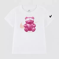 Nike Little Girls Crew Neck Short Sleeve Regular Fit Graphic T-Shirt