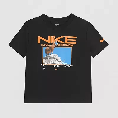 Nike Little Boys Crew Neck Short Sleeve Regular Fit Graphic T-Shirt