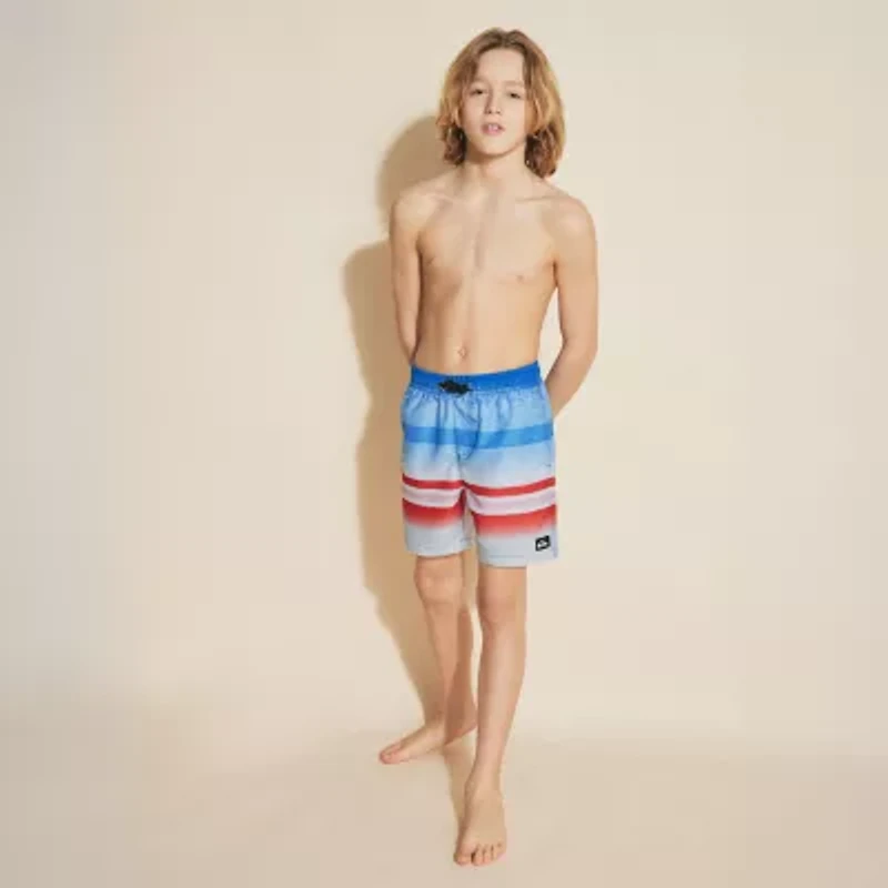 Quiksilver Big Kid Boys Striped Swim Trunks