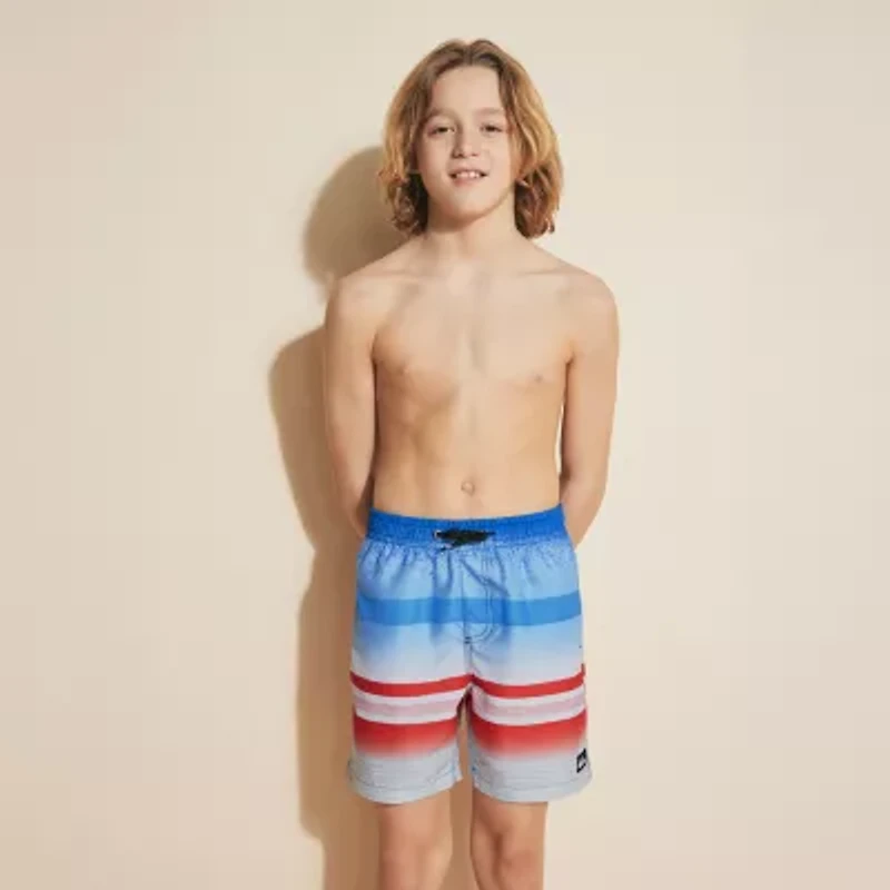 Quiksilver Big Kid Boys Striped Swim Trunks
