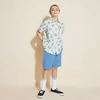 Quiksilver Big Kid Boys Short Sleeve Regular Fit Button-Down Shirt