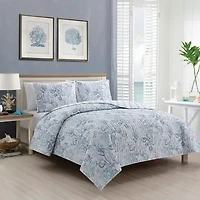 Richmond Park Cabana Coral 3-pc. Quilt Set