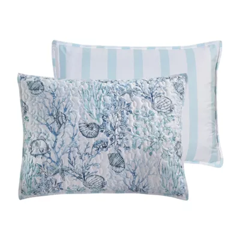 Richmond Park Cabana Coral 3-pc. Quilt Set