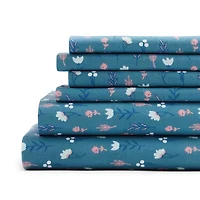 Home Expressions Cool And Crisp 6pc Cotton Percale Sheet Set