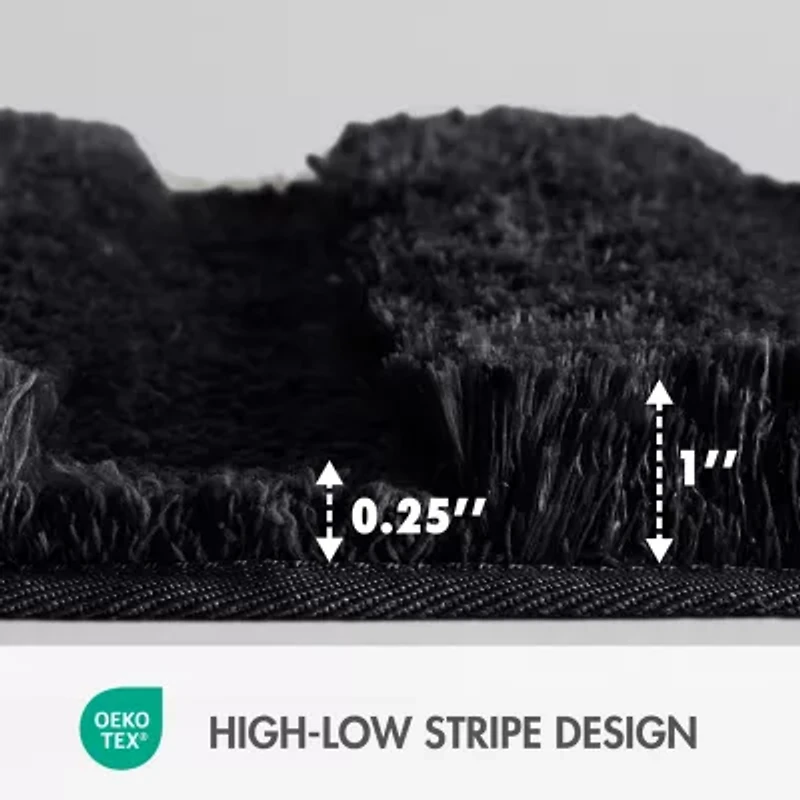 Madison Park Tufted Pearl Channel Soft Solid Bath Rug