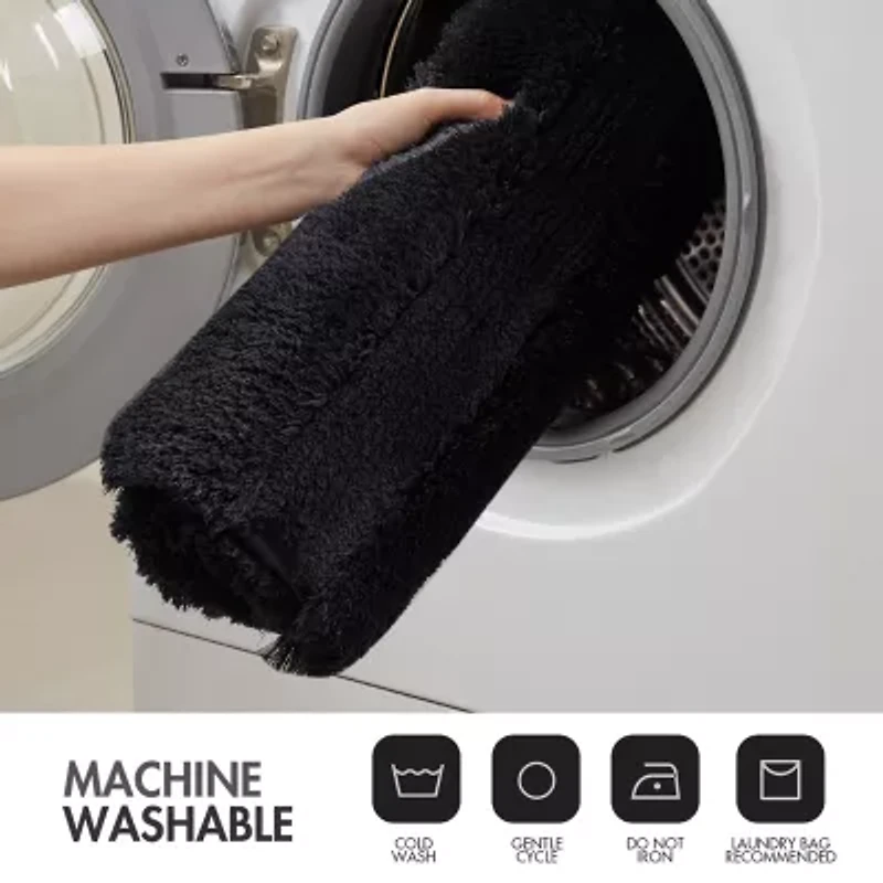 Madison Park Tufted Pearl Channel Soft Solid Bath Rug