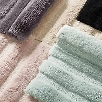 Madison Park Tufted Pearl Channel Soft Solid Bath Rug