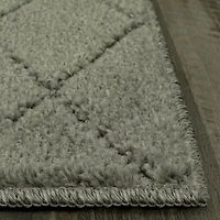 Maples Diamond Gray Indoor Rectangular Runner